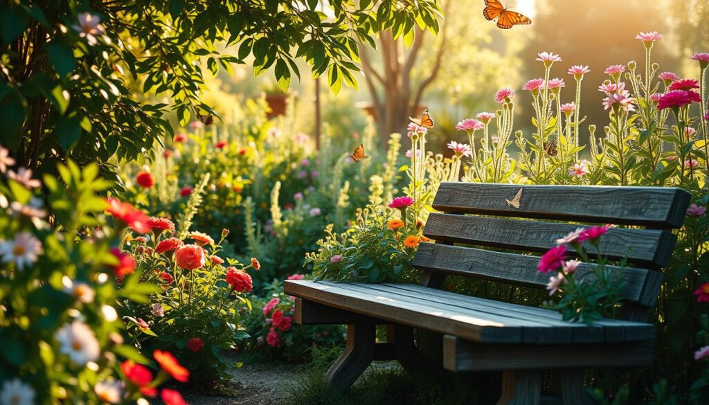 Garden Bench Relaxation Benefits